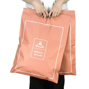 Clothing Package Poly Mailer Bag Custom Logo Courier Style Large Tote Bag Clothing Packaging PE Mailing Bags With Handle