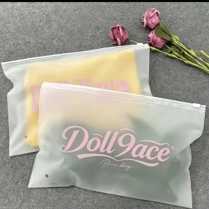 Clothing Packaging 15*10cm Frosted Garment Bags Zip Lock Bag for Swimwear Underwear Packing
