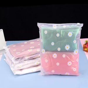 Clothing Packaging Matte Print PE Zipper Lock Poly Zipper Lock Plastic Bag Frosted Plastic Packaging Bag for Clothes