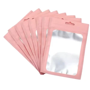 Colorful Laminated Aluminum Foil Plastic Packaging Resealable Zip Lock Bags Small 3 Side Seal Flat Mylar Pouch with Zipper