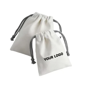 Colorful Recyclable Cotton Moisture Proof Drawstring Gift Pouch Customizable Logo Printing Dust Free Jewelry Packing Bag