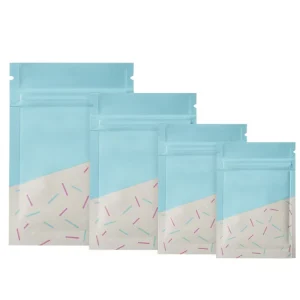 Colorful Zipper Lock Flat Bag Two Side Opaque Pouches Packaging Bags Laminated Aluminum Foil Packaging Bags