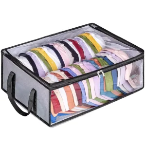 Convenient Hat Clothes Cases Home Closet Storage Organizer Bag Modern Foldable Visible Wardrobe Storage Box