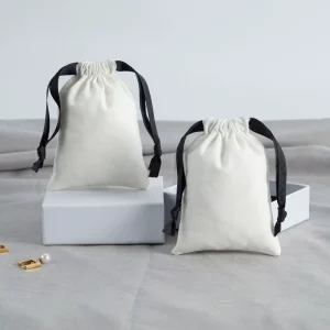 Cotton Canvas Drawstring Pouch Gift Jewelry Packaging Bags Wholesales Cotton Drawstring Bags Dust Bag