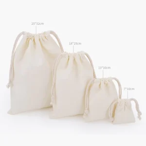 Cotton Drawstring Bag Customized Cotton Gift Packaging Bag Shoes Clothing Bag Dust proof Custom Printing Canvas Drawstring Bag
