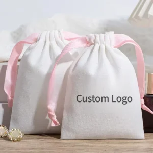 Cotton Drawstring Eco Friendly Natural Color Reusable Bread Packaging Bakery Shops Dust Bag