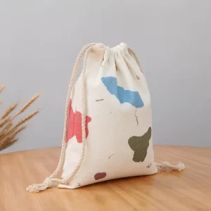 Cotton Drawstring Storage Bag Custom Small Drawstring Bags for Packaging Cotton Drawstring Jewelry Bag