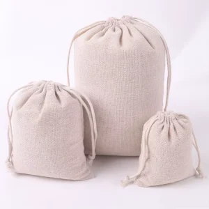 Cotton Fabric Drawstring Bag Gift Packaging Grain Storage Bag Cotton and Linen Small Cloth Bag