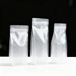 Crystal Clear Stand Up Pouches With Resealable Zipper Custom Printed Bags For Fresh Produce Snacks Pet Food Packaging