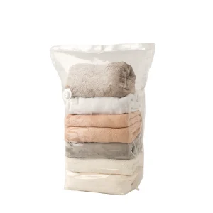 Cube Pump Free Design Vacuum Clothes Bags 80% Saving Space for Clothing Bedding Zipper Compression Seal Vacuum Storage Bags
