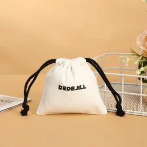 Custom 3 Inch Cotton Drawstring Pouch Dustproof Jewelry Storage Universal Packaging Bag Factory Direct