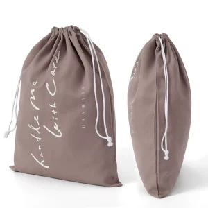 Custom 7 Inch Polyester Drawstring Dust Bag Fashion Storage Pouch Logo Printed MOQ 100 pcs Factory Direct