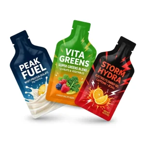 Custom Aluminum Foil Drink Special Shape Packaging Pouch Bag Sachet for Energy protein fruit vegetable powder