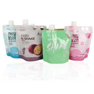 Custom Beverage Pouch Liquid Doypack Juice Spout Pouch Bag Instant Coffee Milk Bubble Tea Drink Pouches With Logo