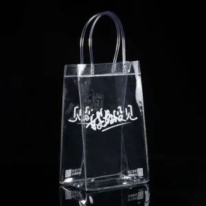 Custom Biodegradable Clear PE Plastic Printer Shopping Bag for Business Packaging