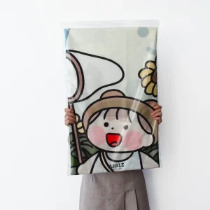 Custom Biodegradable Eco Package Zipper Bag Clear Poly Bag Warning Large Shipping Bags for Clothing
