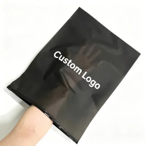 Custom Black Frosted Recyclable Zipper Bag with Logo CPE Self Sealing Storage Clothing Packaging Bag
