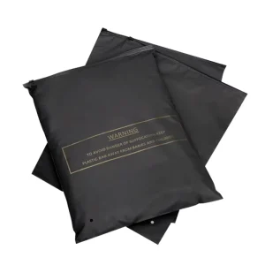 Custom Black Poly Matte Frosted Transparent Clear Zipper Bulk Clothing Garment Dress Packaging Plastic Bag