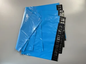Custom Blue Poly Mailer Bags Waterproof Self Seal Shipping Bags for Clothing Shoes and E Commerce Packaging Use