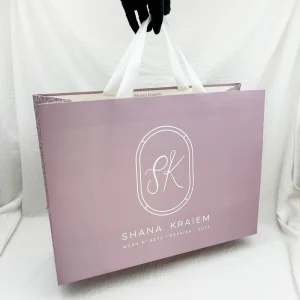 Custom Brand Logo Paper Bags for Jewelry Wrapping Premium Gift Packaging Recycled Paper Bags
