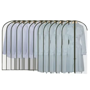 Custom Bridal Long Dress Cover Wedding Dustproof White Non-Woven Suit Garment Bags with Portable