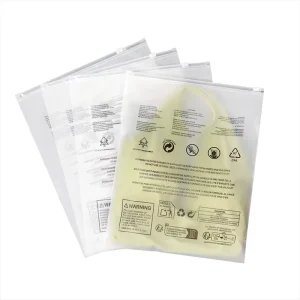 Custom Clear PE Slider Zip Clothing Bags PE OPP Zip Lock Packing for T Shirts Hoodies Waterproof and Logo Customizable