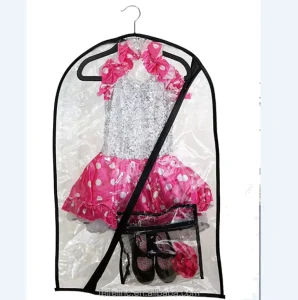 Custom Clear PVC Plastic Dress Cover Gown Garment Bags for Costume