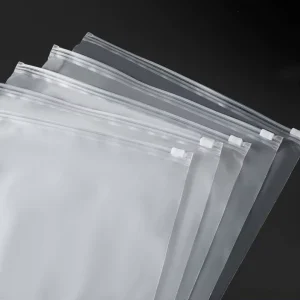 Custom Clothes Clear Printed Sealing PE Zipper Bag Plastic Bag Packing Frosted Clear PE Zip Lock Bags