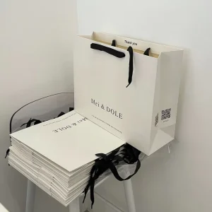 Custom Clothing Shoes Packaging Gift Paper Bag Luxury Shopping Gift Paper Bag with logo Print