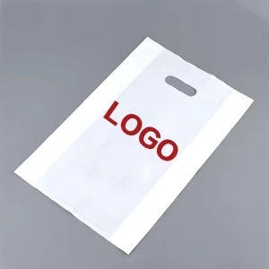 Custom Clothing Store Bag Advertising Bag Gift Plastic Die Cut Handle Bag