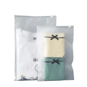 Custom Clothing Ziplock Transparent Bags Matte Print PE Zipper Lock Poly Bag Zipper Lock T-Shirt Clothing Packaging Plastic Bag