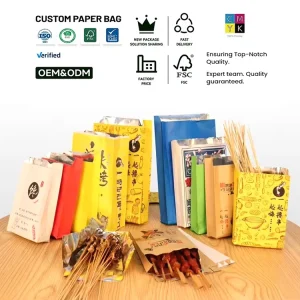 Custom Coated Paper Foil Packaging Bag Food Grade Aluminum Laminated for Snack Candy Flexo Printing Surface Handling