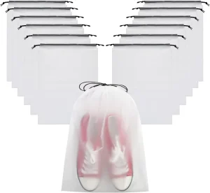 Custom Colorful EcofriendlyTravel Shoe Dust Storage Bags Logo Printed Dust Drawstring Nonwoven Bag