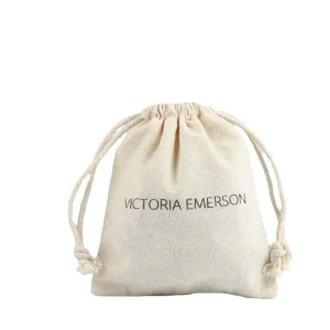 Custom Cotton Drawstring Bag with Logo Recyclable Storage Packaging for Gifts