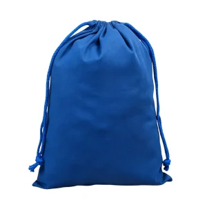 Custom Cotton Drawstring Dust Bag With Logo Package Bag Cotton Blue Cotton Drawstring Bag