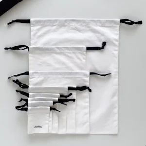 Custom Cotton Drawstring Gift Packaging Pouch Jewelry Storage Bundle Pocket Letter Printable LOGO Recyclable Dust Bag Factory