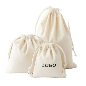 Custom Cotton Drawstring Mesh Gift Bag with Logo