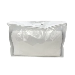 Custom Design PVC PE Non woven Plastic Bags for Pillow Quilt Duvet Blanket Reusable Bedding Packaging Bag with Handles