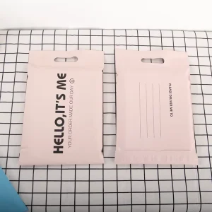Custom Design Pink Matte Handle Poly Mailer Handle LDPE Poly Mailers Shipping Envelopes Mailing Bags with Handle