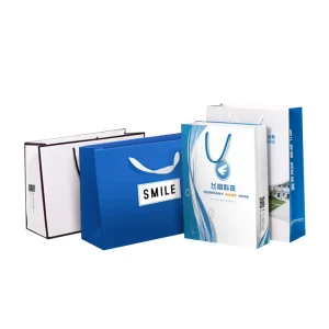 Custom Design Printed Shopping Gift Packaging Paper Bag With Your Own Logo Luxury Black White Retail Thick Paper Bag for Clothes