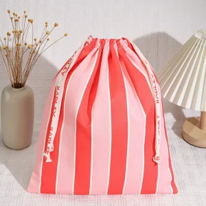 Custom Digital Logo Printed Cotton Twill Drawstring Toy Gift Packaging Pouch Luxury Cotton Cosmetic Makeup Pouch Dust Bags
