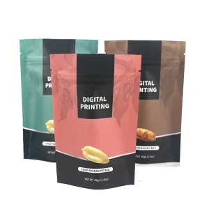 Custom Digital Printing LOGO Food Grade Aluminum Foil Packaging Nut Snack Stand Up Pouch Bags with Zipper for Photo Frame