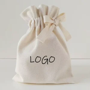 Custom Drawstring Bag Cotton Small Drawstring String Mesh Gift Bag with Drawstring Custom Logo Packaging Cotton with Logo
