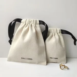 Custom Drawstring Pouch Bags Jewelry Packaging Drawstring Bag with Ribbon String
