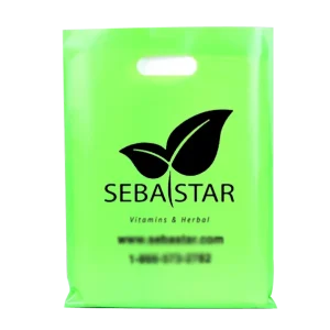 Custom ECO Friendly Printed Shopping Bags With Handles Printed Plastic Bags for Gift Packaging