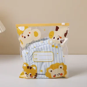 Custom Eco Friendly Clear Transparent Poly Zip Lock Zipper Bags Textile Packaging for Clothing Storage