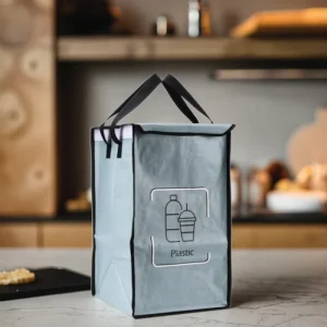Custom Eco Friendly Lamination Recycled PP Woven Handled Open Top Garbage Sorting Rubbish Bag