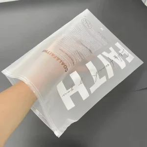 Custom Eco Friendly T Shirt Garment Transparent Ziplock Plastic Bags Clothes Frosted Biodegradable Zip Lock Self Sealing Bags