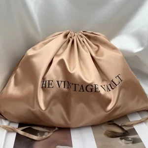 Custom Eco friendly Gold Silk Satin Clothing Shopping Dust Bag Handbag Shoe Hats Baseball Cap Packaging Gift Storage Bags