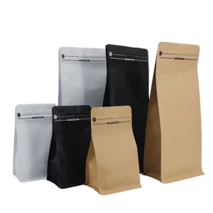 Custom EcoFriendly Packing Zip Lock Craft Stand up Pouch Food Dried Fruits Kraft Paper Packaging Bag